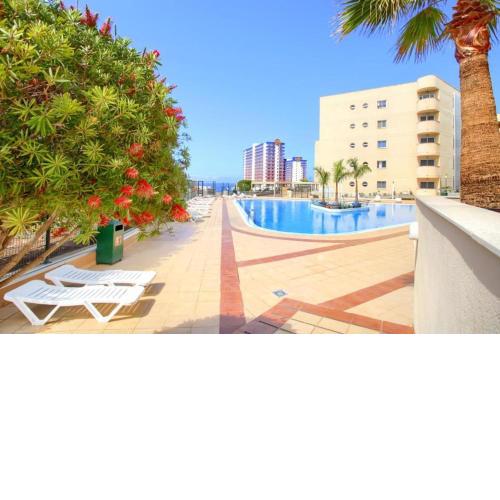 2 bedrooms appartement at Adeje 500 m away from the beach with sea view shared pool and furnished balconya