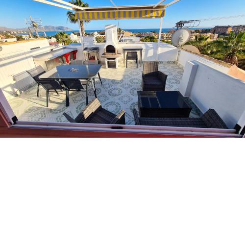 2 bedrooms appartement at Mazarron 400 m away from the beach with sea view shared pool and furnished terrace