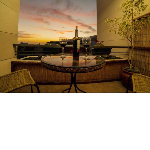 2 bedrooms appartement with city view furnished terrace and wifi at Los Llanos 6 km away from the beach