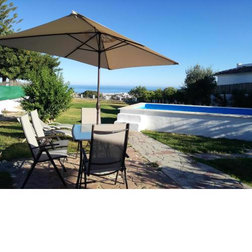 2 bedrooms villa with sea view private pool and enclosed garden at Frigiliana 4 km away from the beach