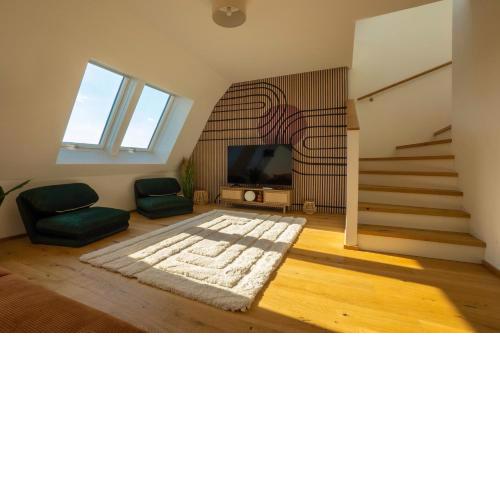 2-story penthouse with designer renovation for 2 people 2 air conditioners