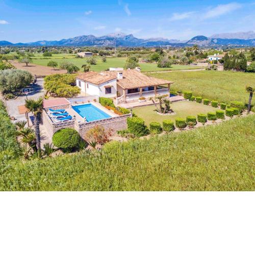 3 bedrooms villa with sea view private pool and enclosed garden at Alcudia 3 km away from the beach