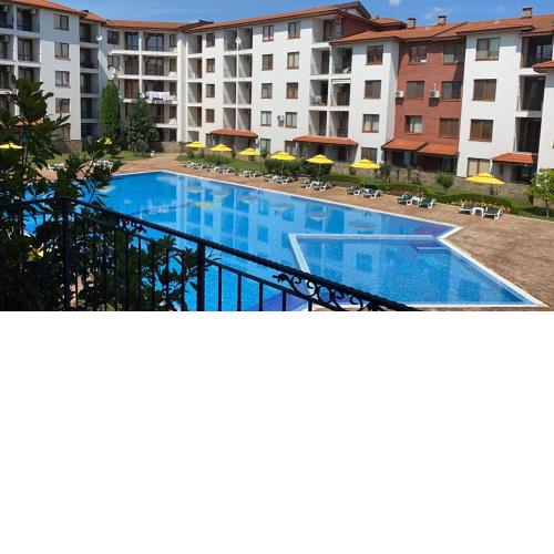 3 Room Family Apartment with Pool View (4 min. away from the Sea)