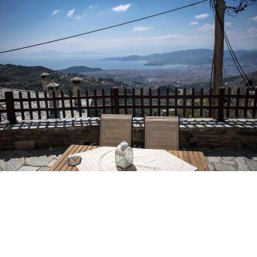 4 bedrooms house with sea view furnished terrace and wifi at Volos 6 km away from the beach