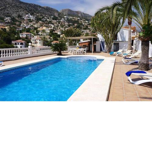 5 bedrooms villa at Calpe 200 m away from the beach with sea view private pool and furnished terrace
