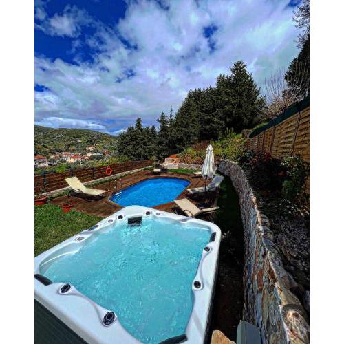 Ampelos Cretan Villa - Private Pool & Outdoor Heated Ozone Jacuzzi