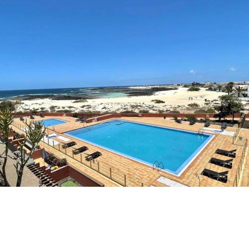 Apartamento 1 dormitorio en playa Cotillo con FreeWifi, terraza con vistas a oceano