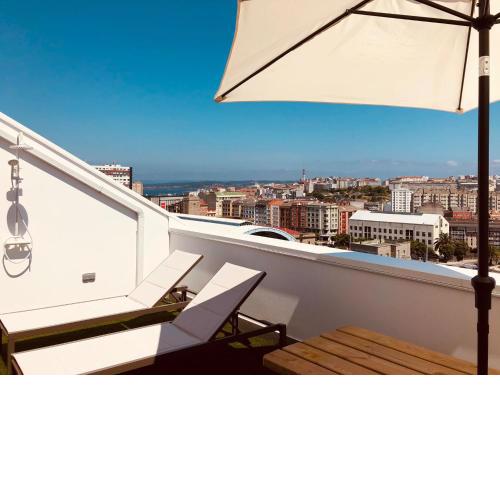 Apartamento con terraza, barbacoa y vistas al mar