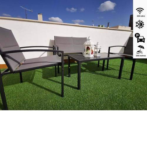 Avenida Principal - Gran Terraza, Céntrico con Wifi y Parking
