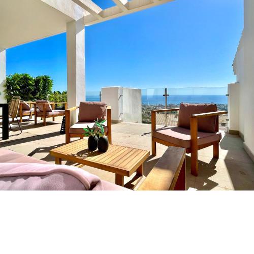 Bayview - Unique Top modern duplex penthouse with sea views and a private hot tub by Solrentspain