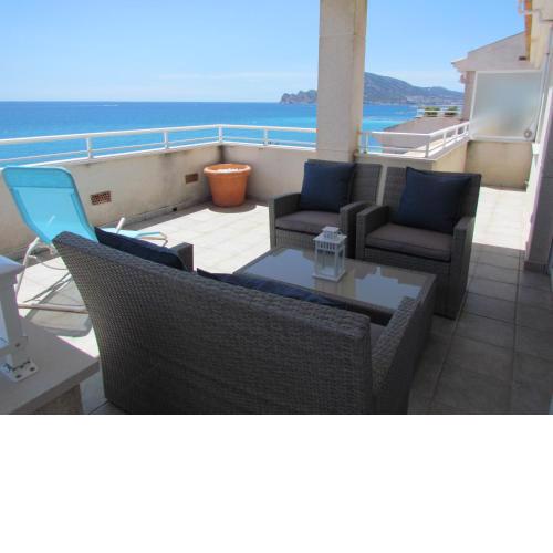 Beach front line penthouse in Altea