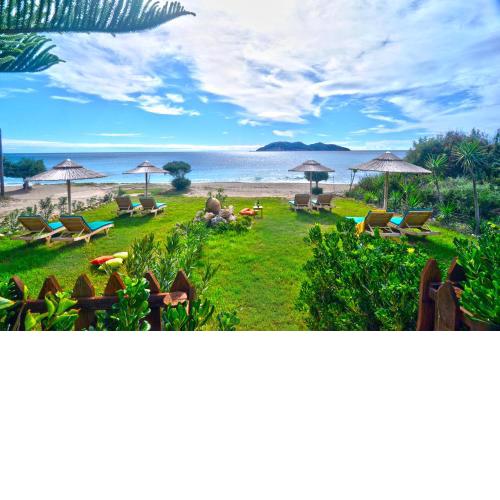Beachfront Andriana Villa with mini pool and spa