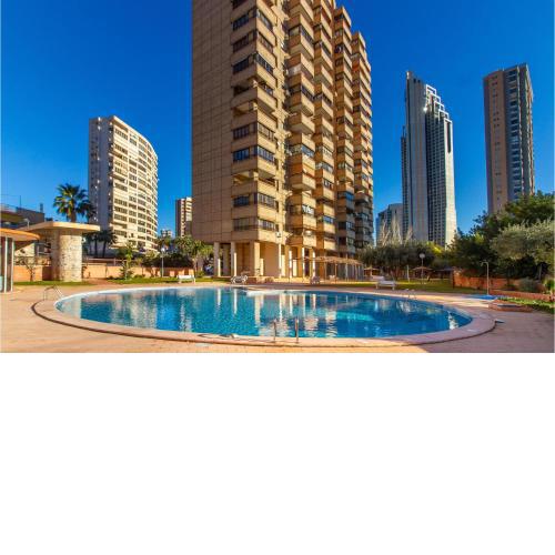 Beautiful apartment in Benidorm with Outdoor swimming pool, Swimming pool and 2 Bedrooms