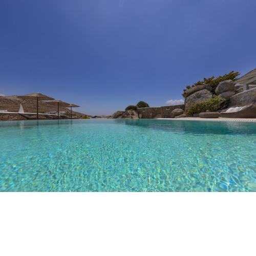 Beautiful large luxury villa private pool stunning views near sea Mykonos