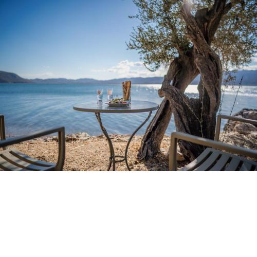 Beautiful Traditional Stone House in the private Sea Front Olive Grove of Elaionas Nikou Luxury Villas