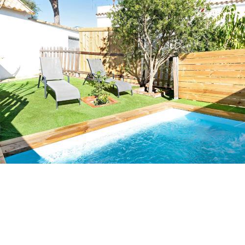 Cabaña con piscina privada