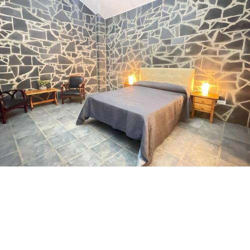 Cabaña de piedra volcánica