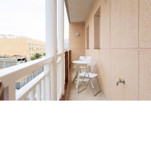 Canarian flat near the wild beach
