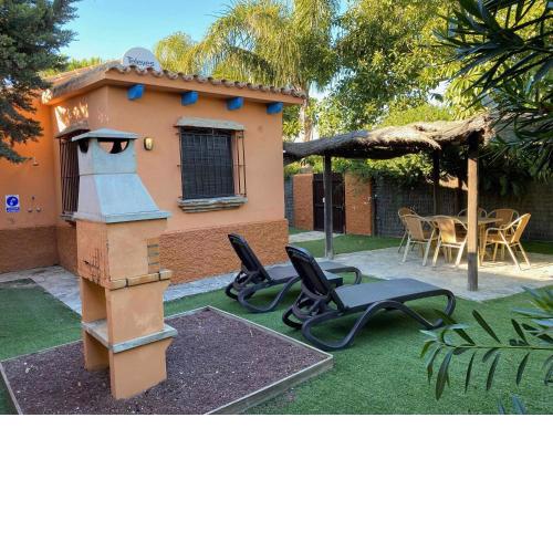 Casa Bungalows con jardín privado y piscina compartida en playa el Palmar