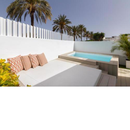 Casa con jardín para 5 personas en pasito blanco