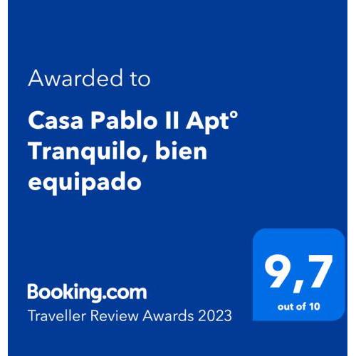 Casa Pablo II Aptº Tranquilo, bien equipado