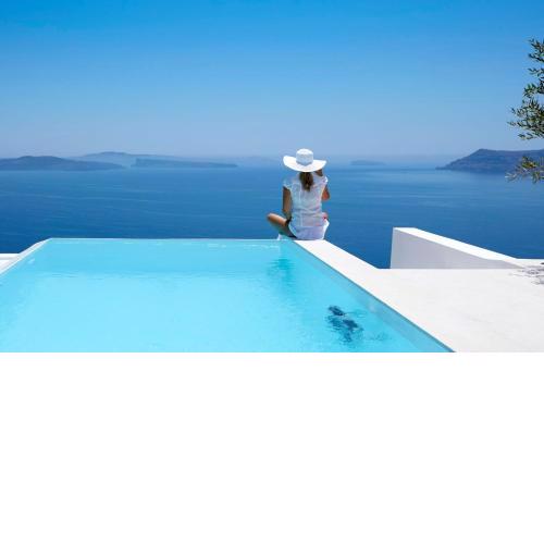 Elegant Santorini House Villa Serenity Caldera ViewOutdoor Hot Tub Private Pool Oia
