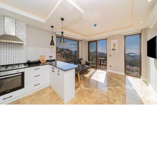 Fully Furnished Flat with Sea View in Kas Antalya