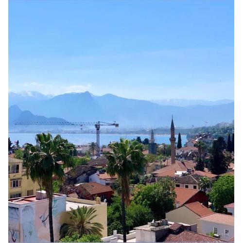 Fully Furnished For Large Families With Sea and City View in Old Town Antalya