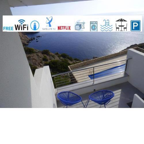 Icaros 4-Studio-Terrasse-Vue mer imprenable-Piscine-Parking