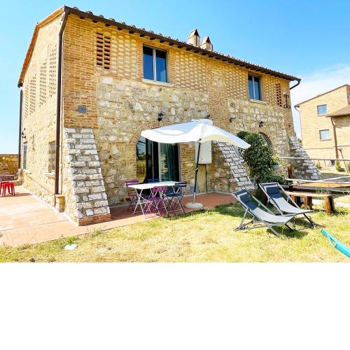 Il Poggio by Pool over Crete Senesi