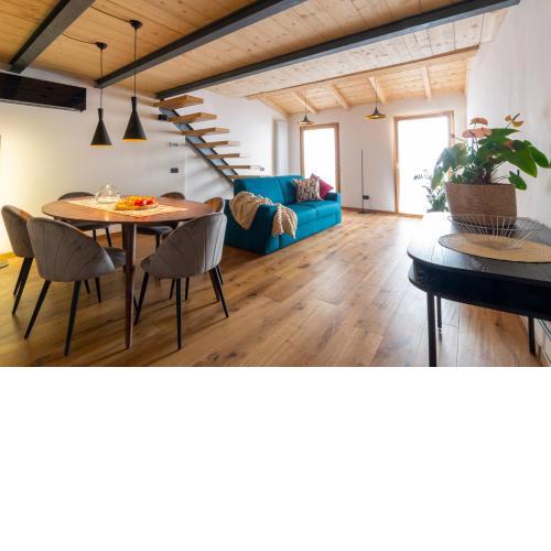 Industrial design loft with outdoor living terrace