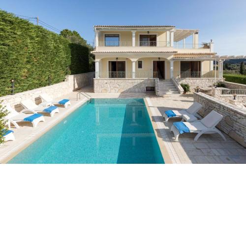 Kassiopi View Villas-Corfu-Villa Christos-4 bedrooms-big private pool-sea view-prime location