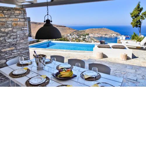 Luxurious & Stylish villa with a swimming pool, sea and sunset view.