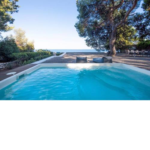 Luxury Beach Front Brown Villa With Pool In Greece