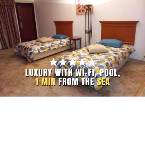 [Luxury] Pool, Free Wi-Fi, 1 min from the sea