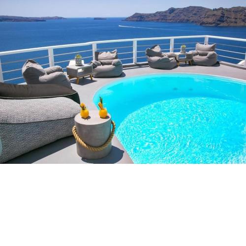 Luxury Santorini Villa Ocean Breeze Villa Sea Caldera View Jacuzzi Plunge Oia