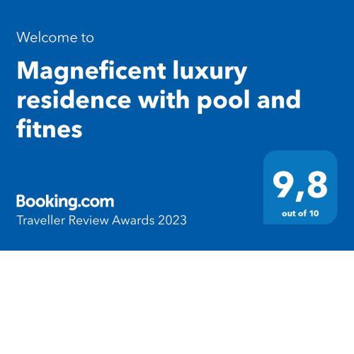 Magneficent luxury residence with pool and fitnes