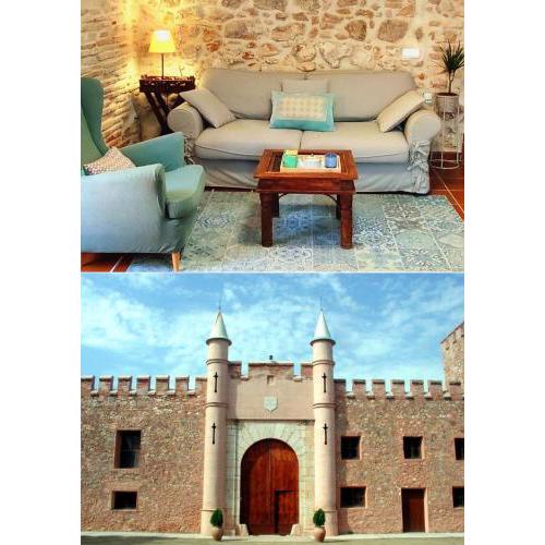 Masía de San Juan, casa rural renovada en Castillo con piscina y Aire Acondicionado
