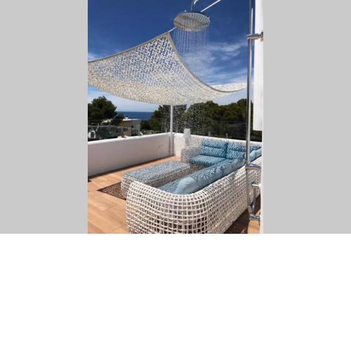 Modern villa with pool, BBQ, sun terrace & seaview