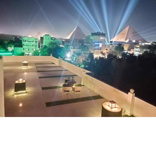Nefertiti pyramids view