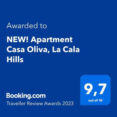 NEW! Apartment Casa Oliva, La Cala La Cala Hills
