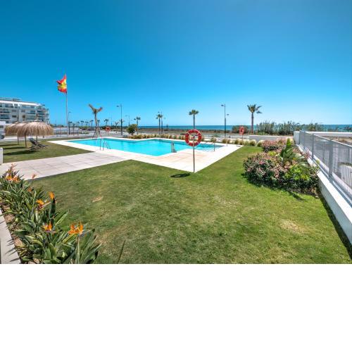 New beach front apartment with large balcony