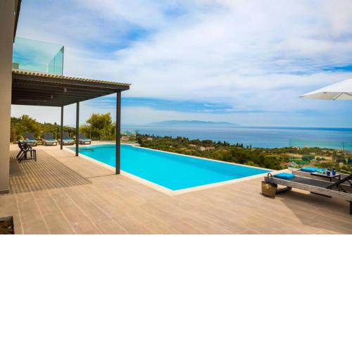 New Villa Blue with private pool at Trapezaki