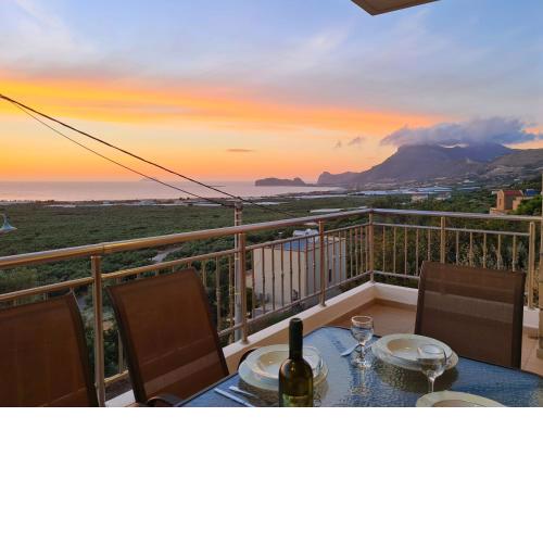 New Villa Kalimera, view to Falasarna beach