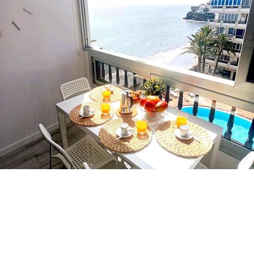 Newly refurbished beachfront apartment.