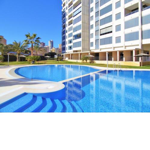 One bedroom appartement at Benidorm 300 m away from the beach with sea view shared pool and enclosed garden