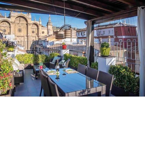 One bedroom appartement with city view furnished terrace and wifi at Granada