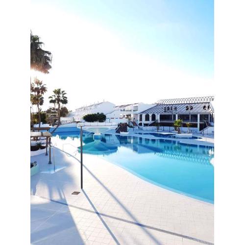 One bedroom appartement with shared pool garden and wifi at Costa del Silencio 1 km away from the beach
