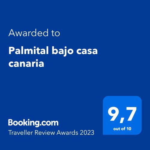 Palmital bajo casa canaria