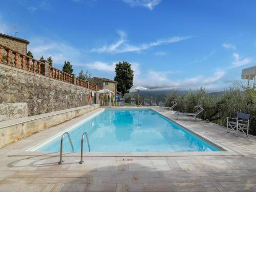 Panoramic stone apartment with swimming pool